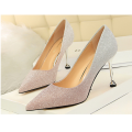 Bouche peu profonde Chaussures de mariage de mariage brillant